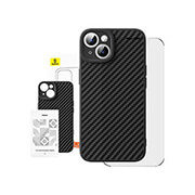 baseus iphone 15 plus synthetic fiber case tempered glass photo