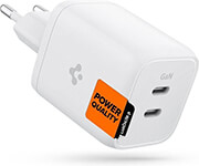 spigen arcstation wall charger pe2106 white gan 2 port total 65w usb c pd 65w pps 65w photo