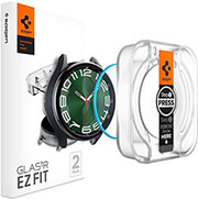 spigen glass tr ez fit 2 pack for samsung galaxy watch6 classic 47mm photo