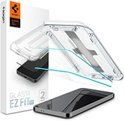 spigen glass tr ez fit hd transparency 2 pack for samsung galaxy s24 s25 photo