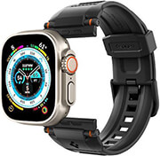 spigen rugged ultra band matte black for apple watch 49mm 45mm 44mm 42mm photo