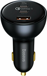 baseus superme car charger usb 2x usb c 160w grey photo