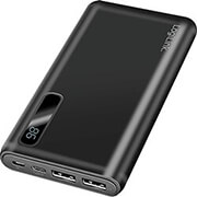 logilink pa0280 power bank 10000mah 2x usb a 2 in 1 cable with display black photo