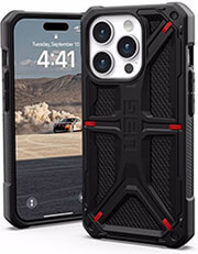 uag monarch kevlar black for iphone 15 pro photo