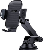 baseus ultracontrol go series clamp type phone holder suction cup black photo