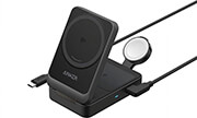 anker maggo wireless charger 15w 3 to 1 black photo