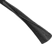 hama 220995 flexible fabric cable conduit universal 20 40 mm 18 m black photo