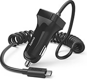 hama 201609 car charger with usb c connection 12 w 10 m black photo
