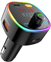 hoco e81 bluetooth fm transmitter car charger 1 x usb a 1 x type c black photo