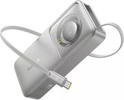 powerbank baseus free2pull 10000mah 30w type c cable grey photo