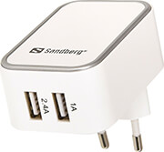 sandberg ac charger dual usb 241a eu 440 57 photo