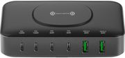 4smarts 7in1 gan charging station 100w qi wireless black grey photo
