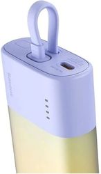 baseus powerbank popsicle 5200mah 20w lightning type c edition nebula purple photo