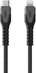 uag rugged kevlar cabel usb c for lightning 15m black grey bulk photo