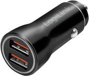 logilink pa0285 usb car charger 2x usb a 105w black photo