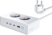 4smarts desk charger gan 65w with 2x ac sockets white photo