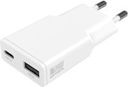 4smarts wall charger pd plug duos slim 20w gan type c usb a white photo