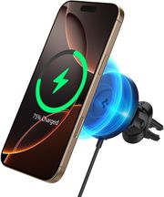 spigen onetap pro 4 magsafe car mount charger black for wireless air vent photo