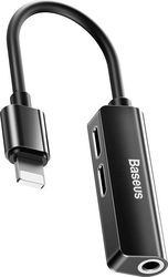 baseus l52 lightning to lightning 35mm audio adapter black call52 01 photo