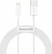 baseus superior series usb a to lightning cable 20w 24a 2m white calys c02 photo