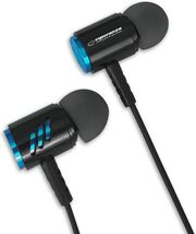 esperanza metal earphones with microphone eh207 black blue photo