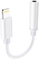 lamtech lightning adapter cable audio jack 35mm white lam063005 photo