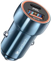 lamtech metal car charger qc30 pd20w saphire blue lam112679 photo