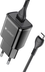 lamtech quick charger usb30 18w with micro usb cable 1m black lam021967 photo