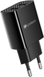 lamtech travel wall charger 21a with 2xusb black lam020748 photo