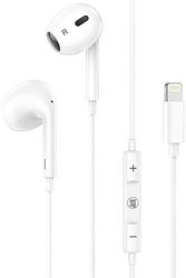 lamtech lightning wired earphones with microphone white lam111740 photo