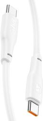 lamtech charge and data cable type c to type c 60w 2m white lam113133 photo