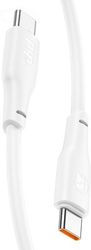 lamtech charge and data cable type c to type c 60w 1m white lam113126 photo