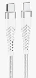lamtech hq unbreakable cable type c to type c white 1m lam112747 photo