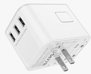 lamtech universal travel adapter with 3xusb 2xtype c outputs 35w lam113850 photo