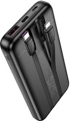 lamtech ultra thin powerbank with type c lightning cables 10000mah 225w black lam114536 photo