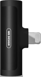adaptor 2in1 lightning to 2xfemale lightning wk wdc 094i black photo