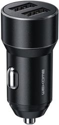 car charger wk 15w dual usb 31a toury black wp c36 photo