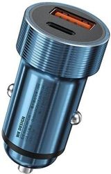 car charger wk 18w pd usb qc30 blue wp c28 photo