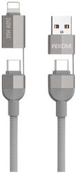 charging cable 4 in 1 wk 240w usb type c to i6 type c grey 1m wdc 48 photo