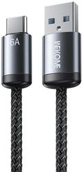 charging cable wk 66w type c black 1m wdc 32 6a photo