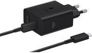 samsung wall charger 50w 2x type c type c cable black ep t5020xb photo