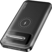 logilink mobile power bank lipo 10000mah wireless charging black photo