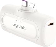 logilink mobile power bank lipo 5000mah built in usb c plug white photo