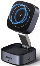wireless magnetic charger stand 2in1 ugreen 15w qi w526 35278 grey photo