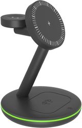 icy box 3 in 1 wireless charging stand for smartphones smartwatch earphones anthracite ib sh102 ch photo