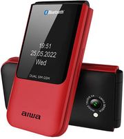aiwa slim bt clamshell flip style dual sim phone red fp 24rd photo