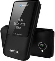 aiwa slim bt clamshell flip style dual sim phone black fp 24bkmkii photo