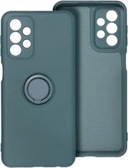 silicone ring case for samsung a35 5g green photo