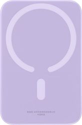 baseus magnetic mini wireless powerbank magsafe 6000mah 20w purple photo