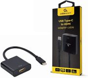 cablexpert usb type c to hdmi adapter cable 4k30hz 15cm black retail pack a cm hdmif 03 photo